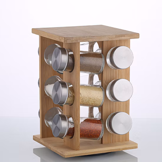 Conjunto de 4 frascos de armazenamento de suco de vidro transparente quadrado de 900 ml com tampa de plástico