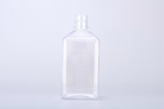 Suprimentos para equipamentos de laboratório Frasco de cultura de células PETG estéril para animais de estimação Frasco de mídia Frasco quadrado de soro de sangue