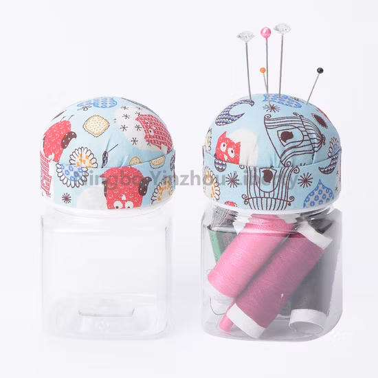 Almofada para alfinetes de costura com garrafa de plástico